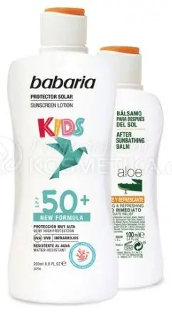 Nejlepší Volba Babaria Sun Kids Protective Sada - Mléko na opalování SPF50 200 ml + krém po opalování 100 ml Dárková sada