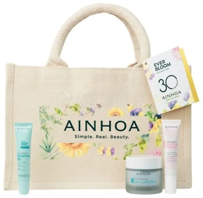 Ainhoa Hi-luronic Letní Set - Hydratační krém 50 ml + Multivit oční krém 15 ml + Sesitive balzám na rty 15 ml Dárková sada Koupit Online