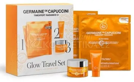 Germaine de Capuccini Timexpert C+ Glow Travel Set - Maska Radiance 2 ks + krém 15 ml + oční krém 3 ml Dárková sada Super Cena