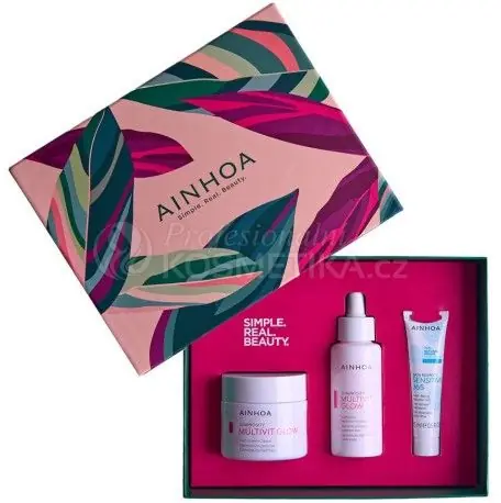 Ainhoa Multivit Glow Vánoční Set - Krém 50 ml + sérum 50 ml + micelární gel 15 ml Dárková sada Expresní Doručení