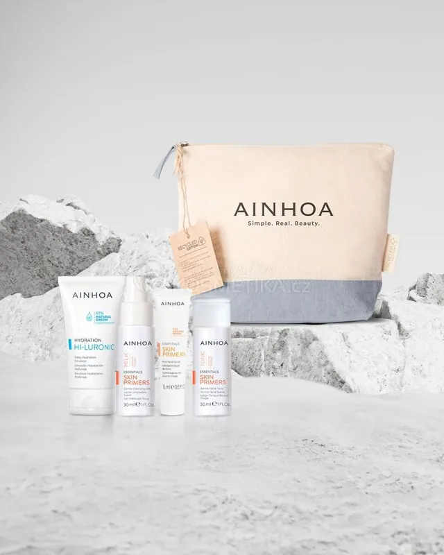 Nejlepší Volba Ainhoa Senskin Travel Set - Krém pro citlivou pleť 50 ml + hydratační sérum 50 ml + čistící mléko 30 ml + pleťové tonikum 30 ml Dárková sada