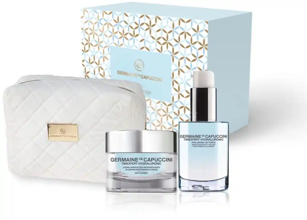 Speciální Cena Germaine de Capuccini Timexpert Hydraluronic Soft Gift Set - Hydratační Sérum 30ml + Hydratační gel-krém pro smíšenou pleť 50ml + Neceser Dárková sada