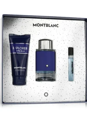 Montblanc Explorer Ultra Blue EDP 100 ml + EDP MINI 7,5 ml + SG na tělo i vlasy 100 ml M Must-Have