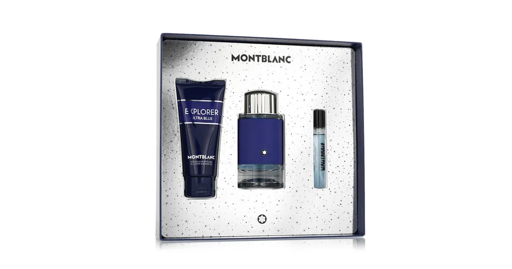 Montblanc Explorer Ultra Blue EDP 100 ml + EDP MINI 7,5 ml + SG na tělo i vlasy 100 ml M Must-Have