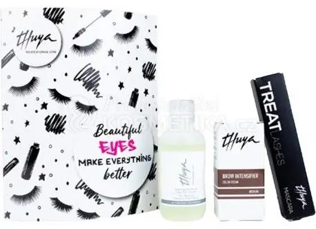 Thuya Professional Line Beautiful Eyes Kit - Řasenka 9 ml + odličovač 100 ml + krém na obočí medium 4 ml Dárková sada Výprodej