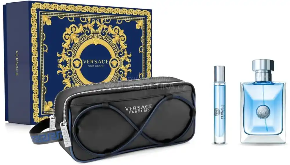 Versace Pour Homme Set - EDT 100 ml + EDT 10 ml + kosmetická taštička Dárková sada Levný