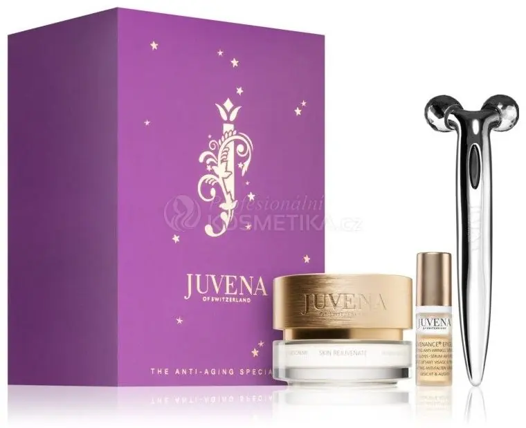Juvena Skin Rejuvenate Set - Denní krém pro normální a suchou pleť 50 ml + sérum 5 ml + masážní roller Dárková sada Objednat Nyní