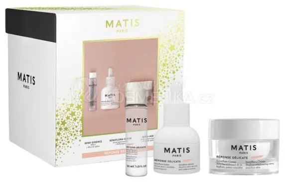 Sezónní Sleva Matis Delicate Christmas Set - Zklidňující sérum pro citlivou pleť 30 ml + protivráskový krém pro citlivou pleť 50 ml + toner 30 ml Dárková sada