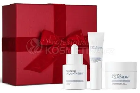 Speciální Cena Skeyndor Aquatherm Vánoční Set - Hydratační krém pro mastnou pleť 50 ml + Hydratační sérum pro mastnou pleť 30ml + gel na oční okolí 15 ml Dárková sada