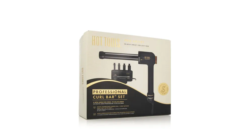 Hot Tools Pro Artist Black Gold Collection Curl Bar Set Must-Have