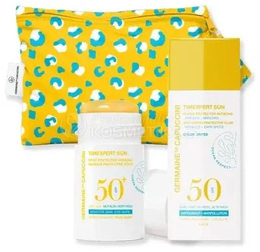 Sleva Germaine de Capuccini Timexpert Sun Animal Set - Tonující pleťová emulze SPF50 50 ml + ochranná tyčinka SPF50 25 ml Dárková sada