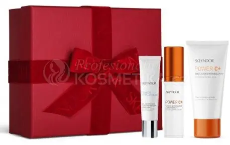 Skeyndor Power C+ Vánoční Set - Pleťový Krém pro normální až suchou pleť 50 ml + antioxidační sérum 30 ml + chladivý oční gel 15 ml Dárková sada Doprava Zdarma