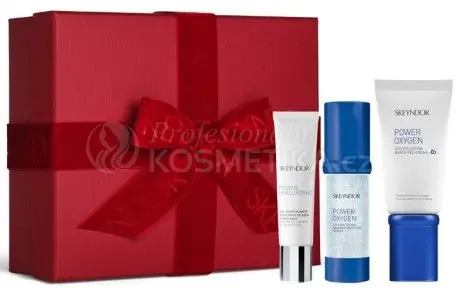 Skeyndor Power Oxygen Vánoční Set - Revitalizační Krém pro suchou pleť 50 ml + Detoxikační pleťové sérum 30 ml + chladivý oční gel 15 ml Dárková sada Ověřený