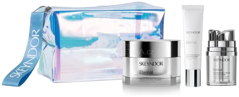 Skeyndor Eternal Letní Set - Výživný krém pro velmi suchou pleť 50 ml + krém na oční okolí 15 ml + dvoufázový elixír 5 ml+5 ml Dárková sada Originální