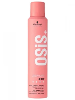 Dokud Zásoby Vydrží SCHWARZKOPF Osis Grip Extreme Hold Mousse 200ml - antistatické pěnové tužidlo