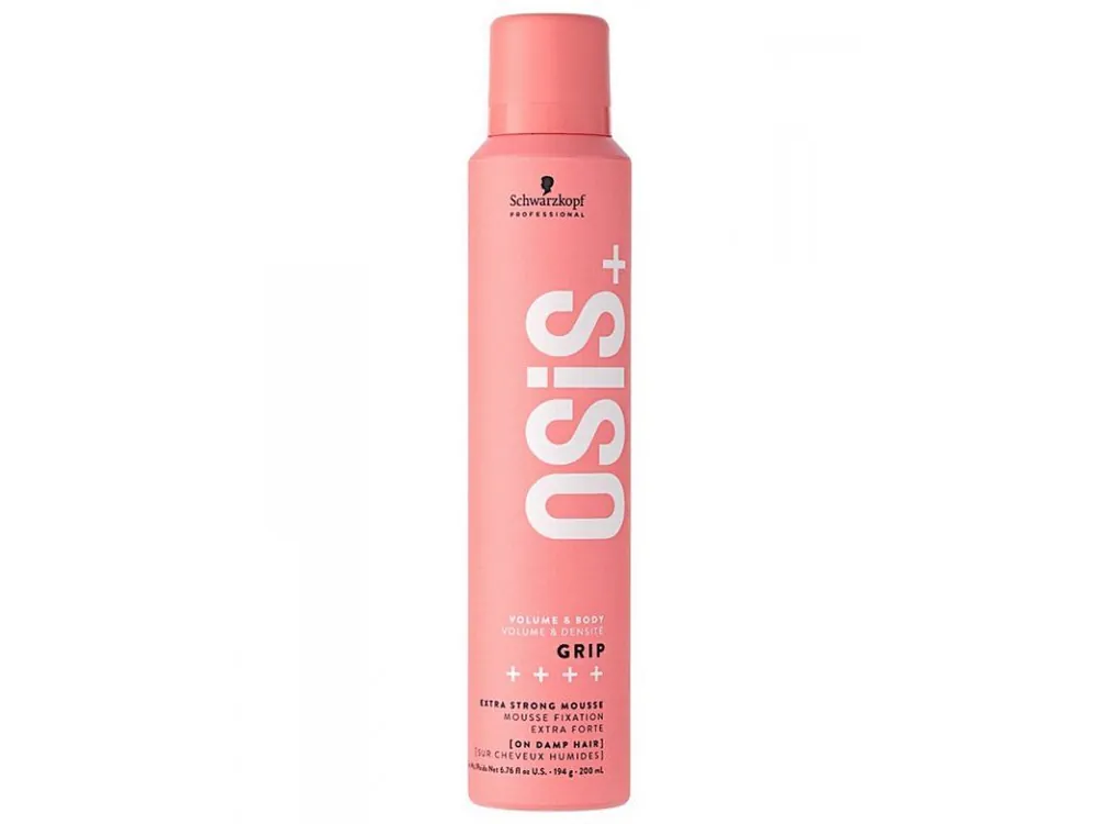 Dokud Zásoby Vydrží SCHWARZKOPF Osis Grip Extreme Hold Mousse 200ml - antistatické pěnové tužidlo