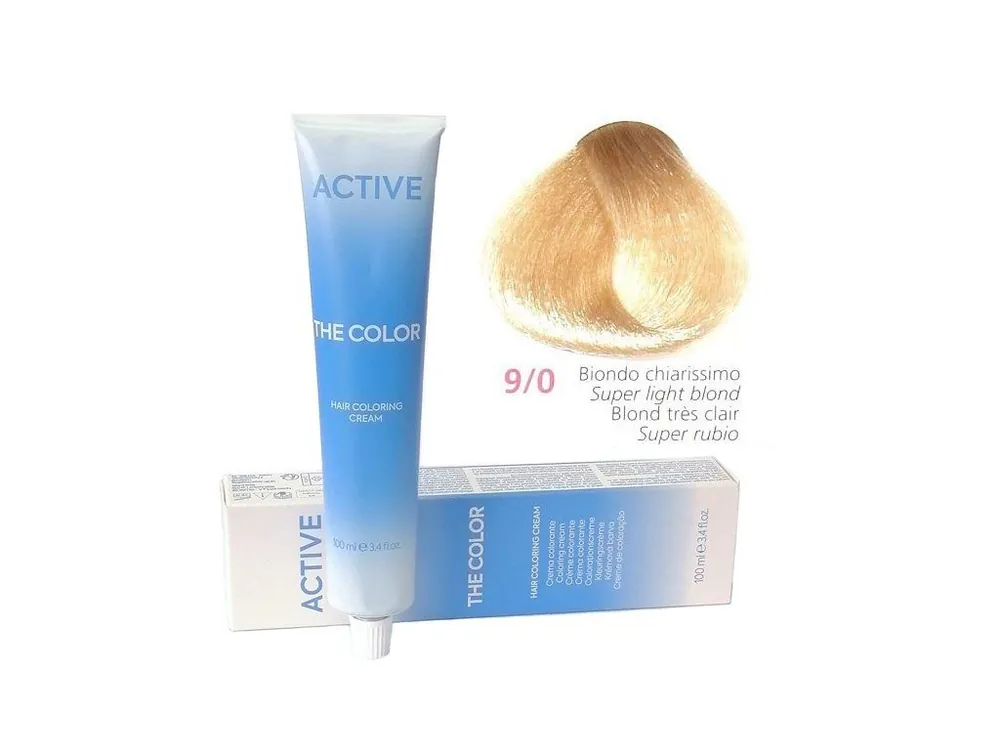 Nejprodávanější ACTIVE The Color Permanentní krémová barva na vlasy - Nejsvětlejší blond 9-0