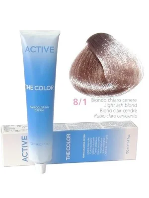 ACTIVE The Color Permanentní krémová barva - Světle popelavá blond 8-1 Omezená Nabídka