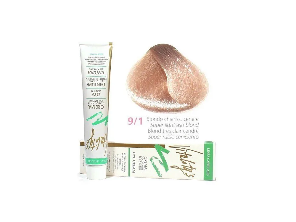Originální VITALITYS Green Krémová barva na vlasy - Nejsvětlejší popelavá blond 9-1