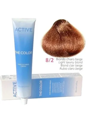 ACTIVE The Color Permanentní krémová barva - Světle béžová blond 8-2 Akční Nabídka