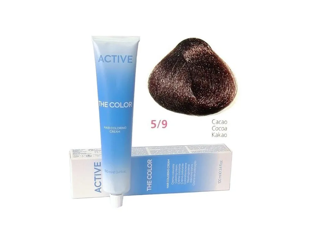 ACTIVE The Color Permanentní krémová barva na vlasy - Cacao kakaová 5-9 Nejlepší Cena