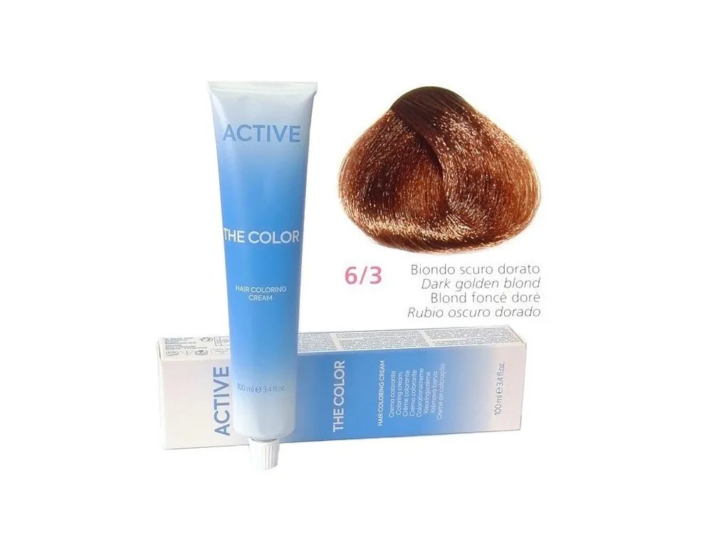 ACTIVE The Color Permanentní krémová barva na vlasy - Tmavá zlatá blond 6-3 Must-Have