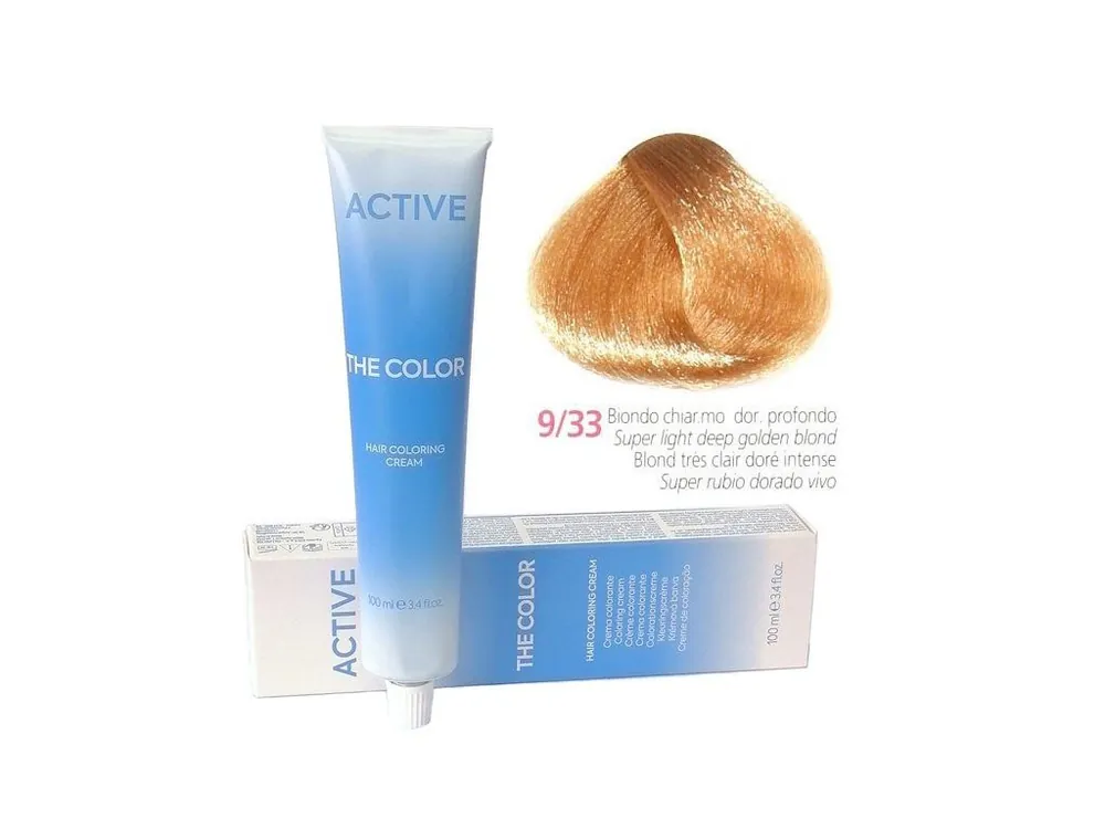 Finální Výprodej ACTIVE The Color Barva na vlasy - Intenzivní nejsvětlejší zlatá blond 9-33