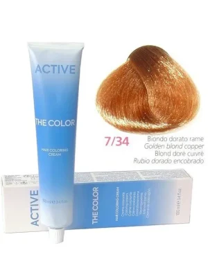 Akce ACTIVE The Color Permanentní krémová barva na vlasy - Zlatá blond měděná 7-34