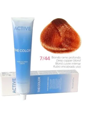 ACTIVE The Color Permanentní barva na vlasy - Měděná intenzivní blond 7-44 Nakupujte Hned