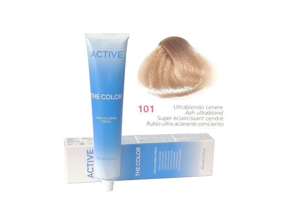 ACTIVE The Color Permanentní krémová barva na vlasy - Ultra blond popelavá 101 Must-Have