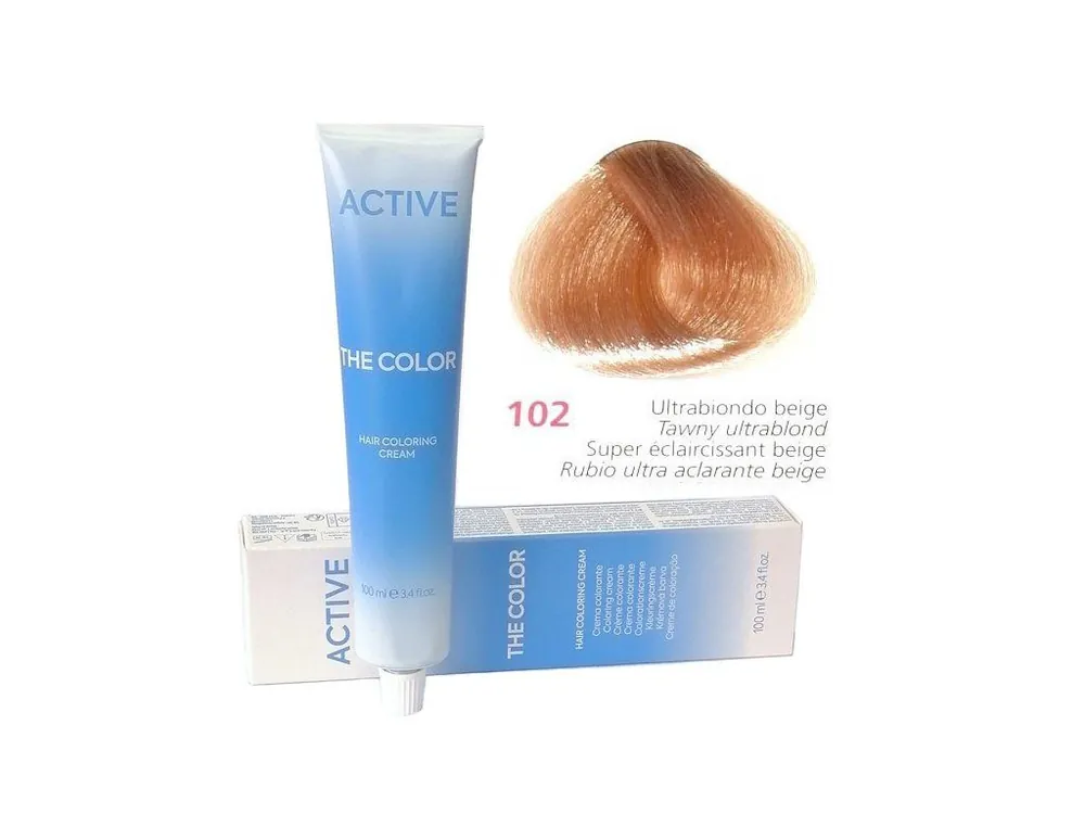 Levný ACTIVE The Color Permanentní krémová barva na vlasy - Ultra blond béžová 102