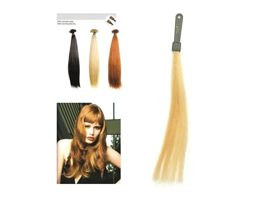 SO.CAP. Rovné vlasy Přírodní odstín 8001LC 35-40cm - zlatá velmi světlá blond 140 Nejlepší Volba