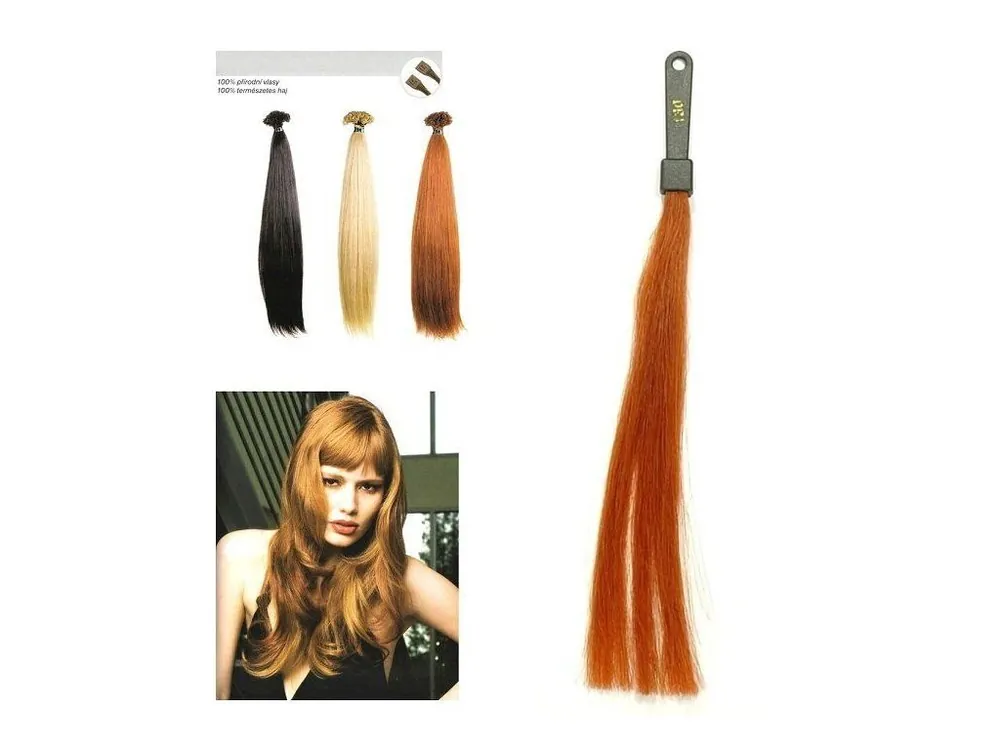 Originální SO.CAP. Rovné vlasy Přírodní odstín 8001LC 35-40cm - měděná 130