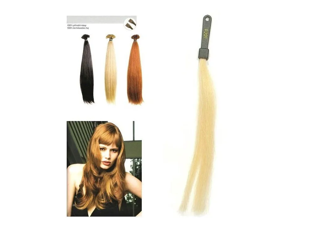 SO.CAP. Rovné vlasy Přírodní odstín 8000L 50-55cm - platinová blond 1001 Hit Sezóny