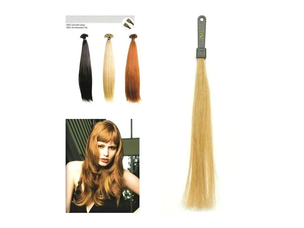 SO.CAP. Rovné vlasy Přírodní odstín 8000L pro prodloužené vlasy 50-55cm - zlatá DB4 Vysoce Kvalitní
