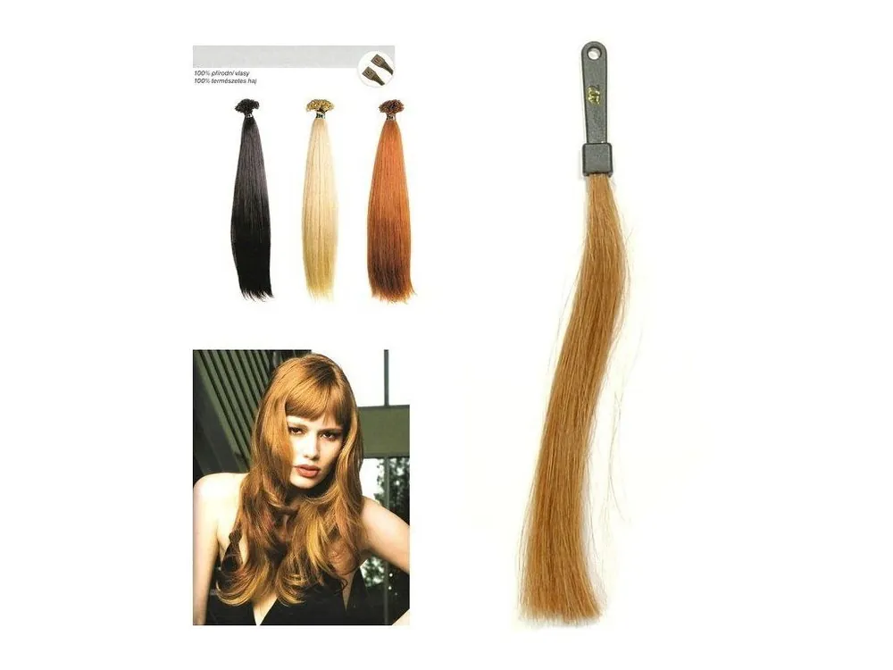 SO.CAP. Rovné vlasy Přírodní odstín 8000L 50-55cm - střední zlatá blond 27 Přímo Od Výrobce