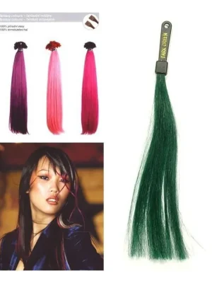 Rychlé Dodání SO.CAP. Rovné vlasy 8006F 50-55cm Fantazijní odstíny - Dark Green