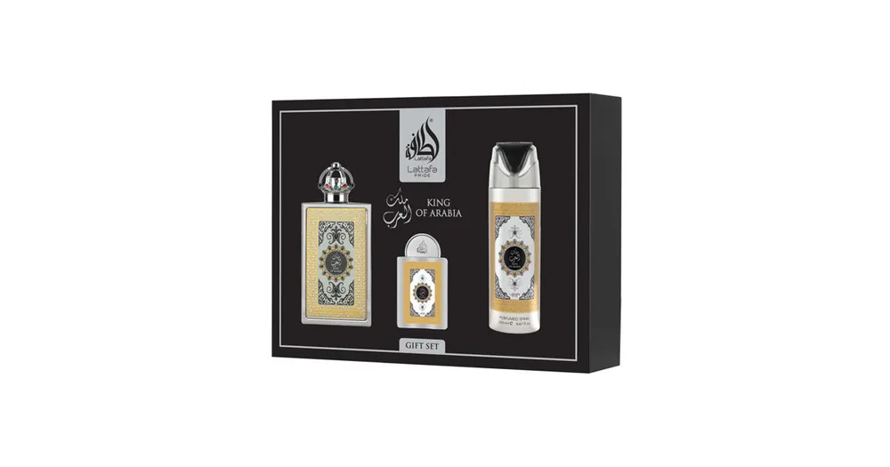 Lattafa Pride King Of Arabia EDP 100 ml + EDP 20 ml + DEO ve spreji 200 ml UNISEX . Rychlé Dodání