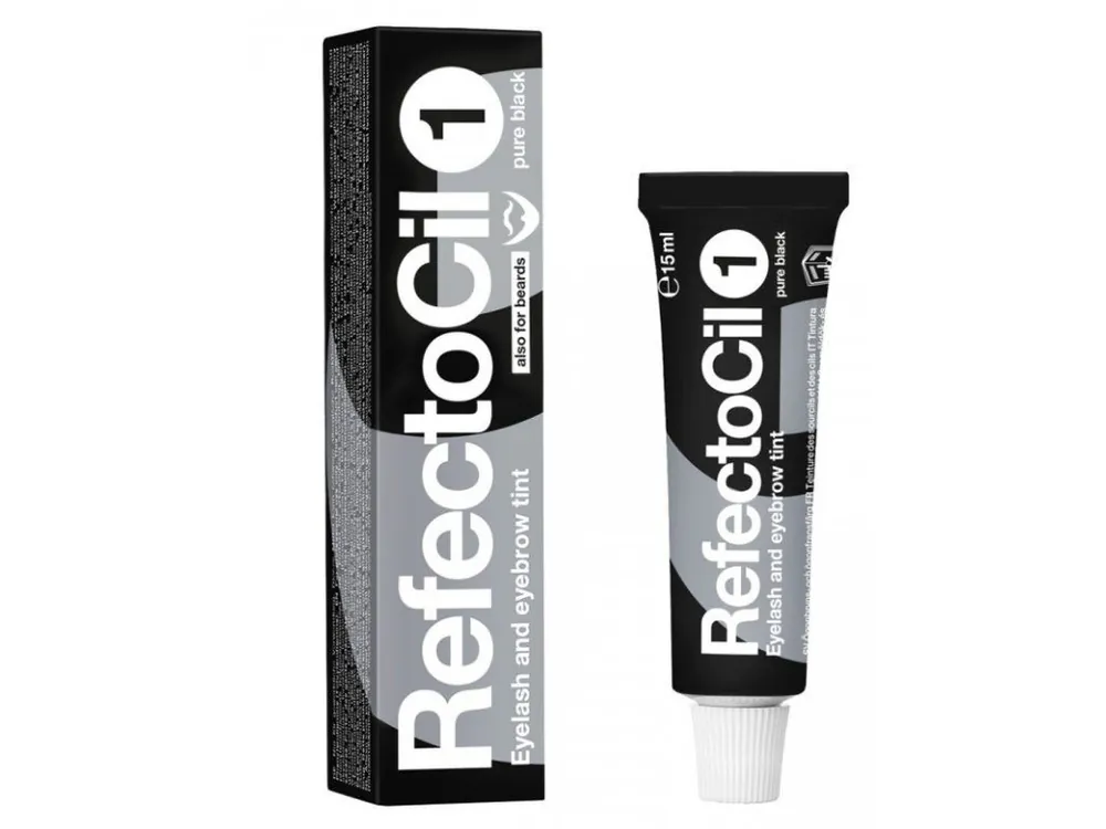 REFECTOCIL č.1 PURE BLACK - Profesionální barva na řasy, obočí a vousy 15ml - Černá Expresní Doručení