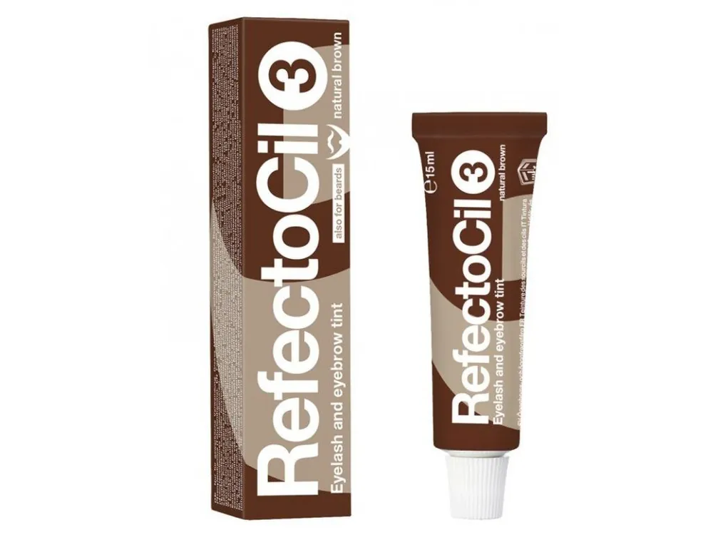 REFECTOCIL č.3 NATURAL BROWN - Profesionální barva na řasy, obočí a vousy 15ml - Hnědá Super Cena