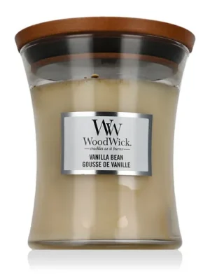 Novinka WoodWick Medium Hourglass Candles vonná svíčka Vanilla Bean 275 g (vada zbarvení) .