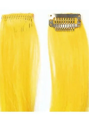 SO.CAP. Original 40cm synt. vlasové prameny na 3cm sponě - Yellow žlutá Aktuální