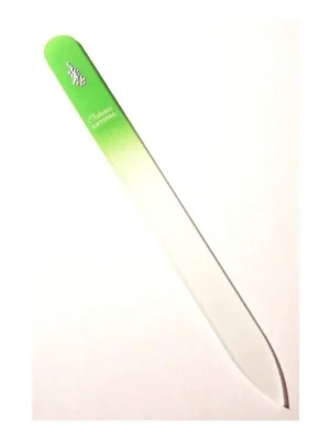 BOHEMIA CRYSTAL Skleněný pilník na nehty s potiskem - 140mm - sv. zelený Odeslání Ihned