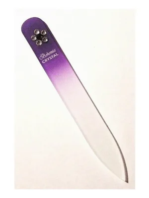 BOHEMIA CRYSTAL Skleněný pilník na nehty Swarovski - 90mm - fialový Výprodej