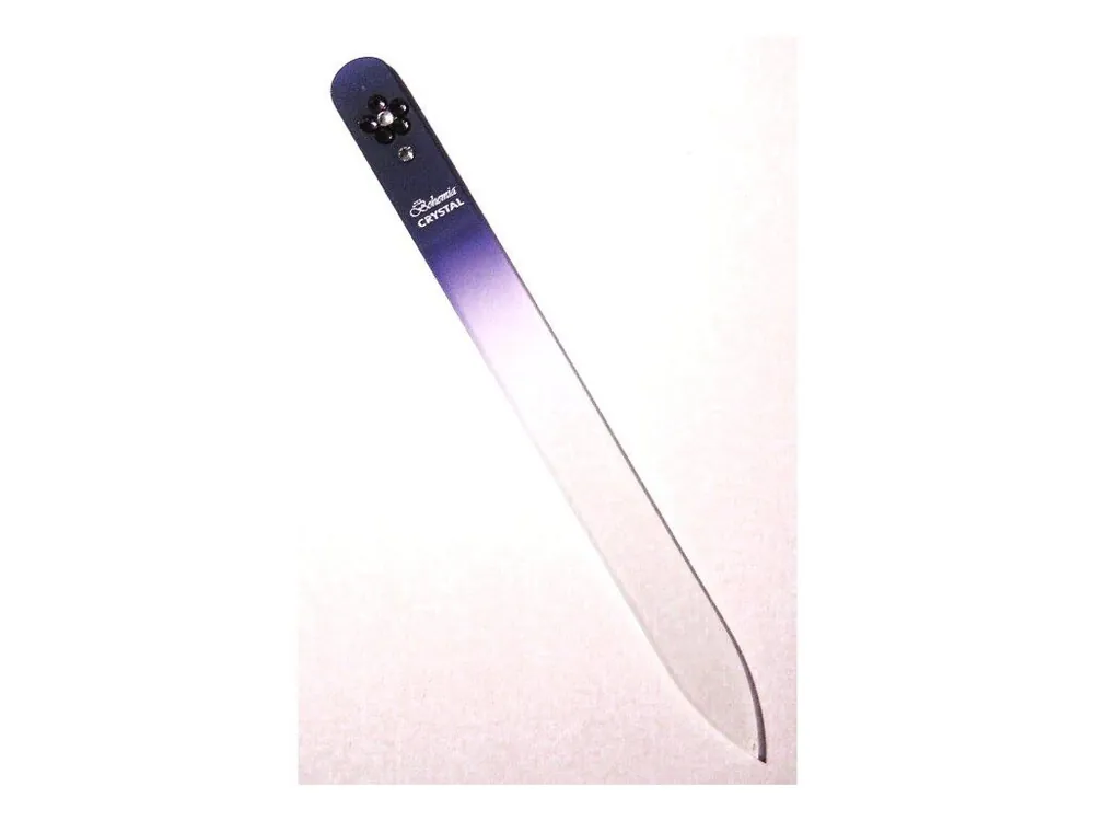 BOHEMIA CRYSTAL Skleněný pilník na nehty Swarovski - 140mm - modrý Akční Nabídka