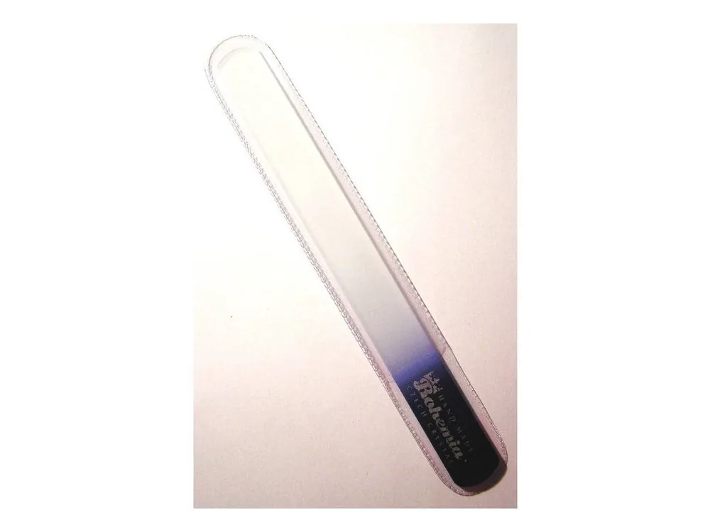 BOHEMIA CRYSTAL Velký skleněný pilník na nehty - 200mm - tmavě modrý Omezená Nabídka