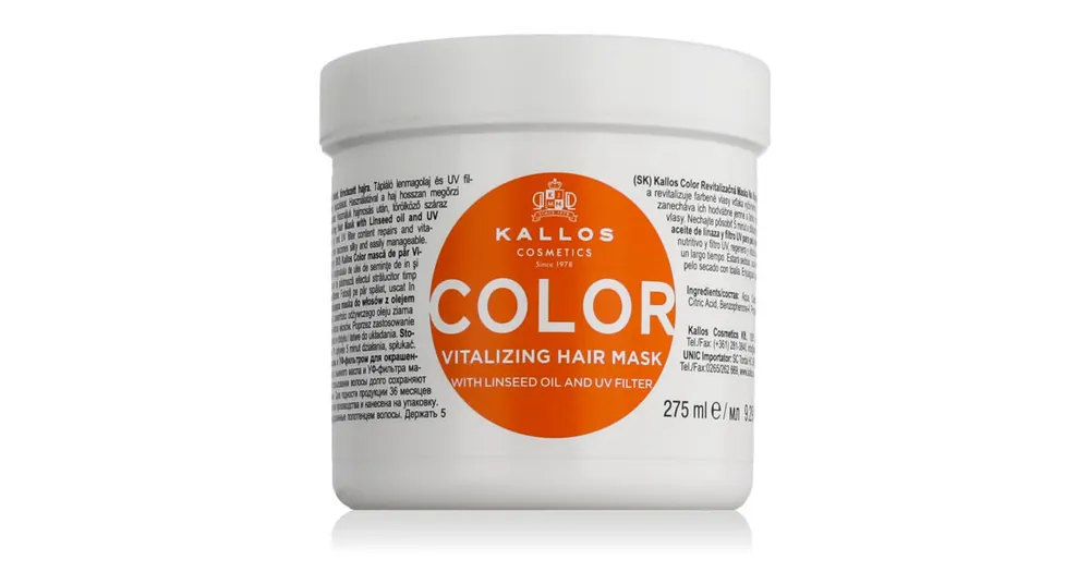 Kallos Color Hair Mask With Linseed Oil And UV Filtr 275 ml . Zlevněný
