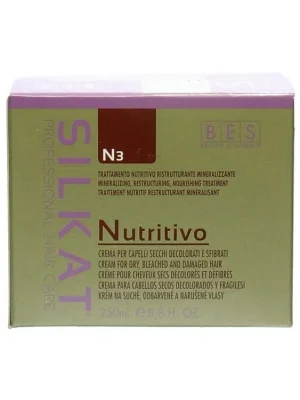 Nová Kolekce BES Silkat Nutritivo N3 Regenerační zábalová maska pro extrémně poškozené vlasy 250ml