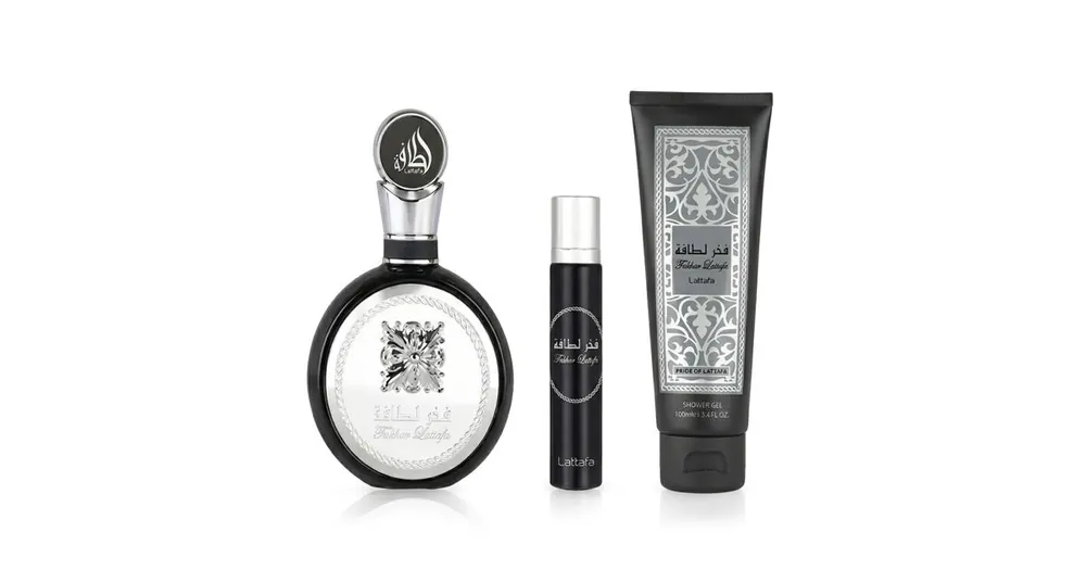 Ověřený Lattafa Pride Fakhar Black EDP 100 ml + EDP MINI 12 ml + SG 100 ml M .