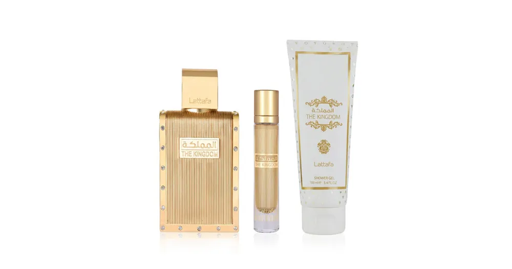 Lattafa The Kingdom EDP 100 ml + EDP MINI 12 ml + SG 100 ml M . Oblíbený